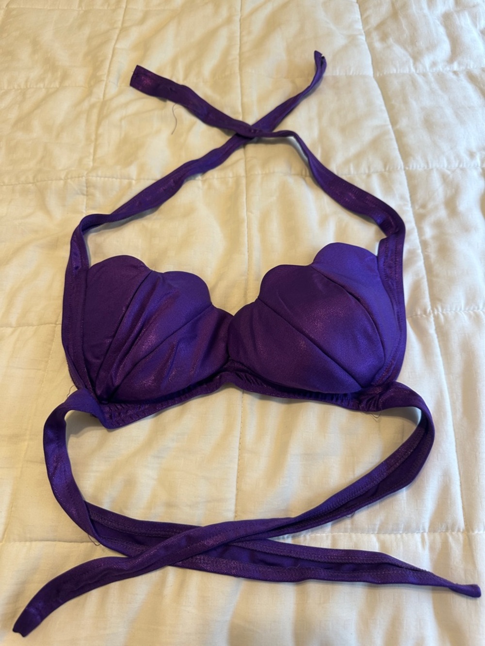 Purple Shell-Style Halter Top